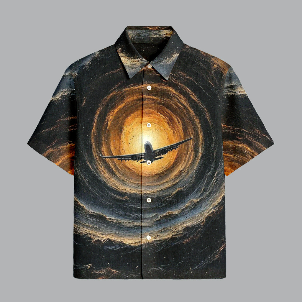117.jpg Black Trendy Printed Half Sleeve Shirt for Men High Quality Cotton Fabric - Image 1