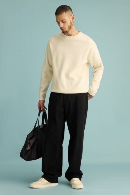 Spruce Black Minimal Streetwear Baggy Jeans