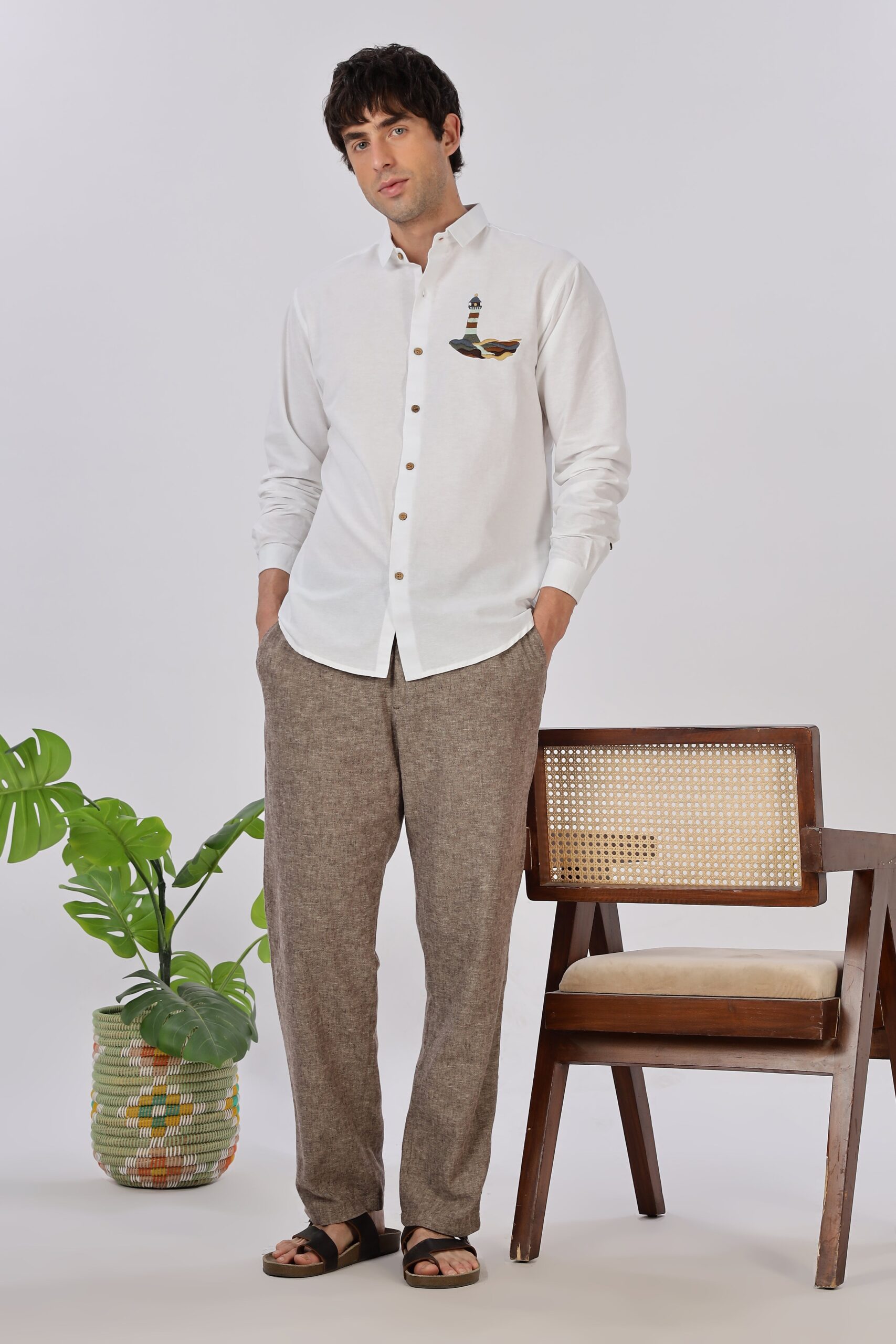 1L9A2155-scaled-1.jpg Summer White Lighthouse Coastal Embroidered Shirt - Image 1