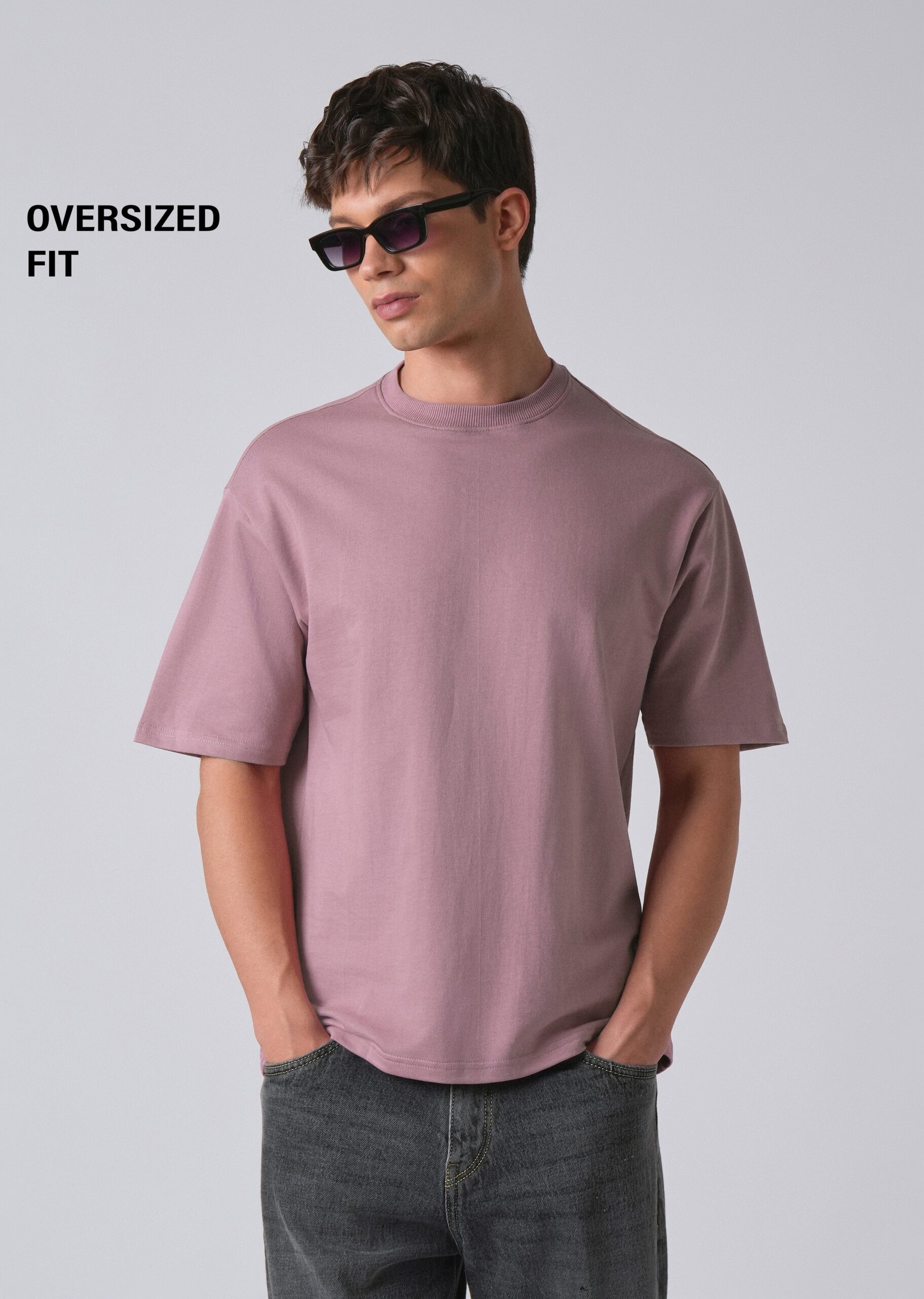 Lavender_Basic_Relaxed_Fit_T-shirt_5-scaled-1.jpg Lavender Basic Relaxed Fit Cotton T Shirt - Image 1