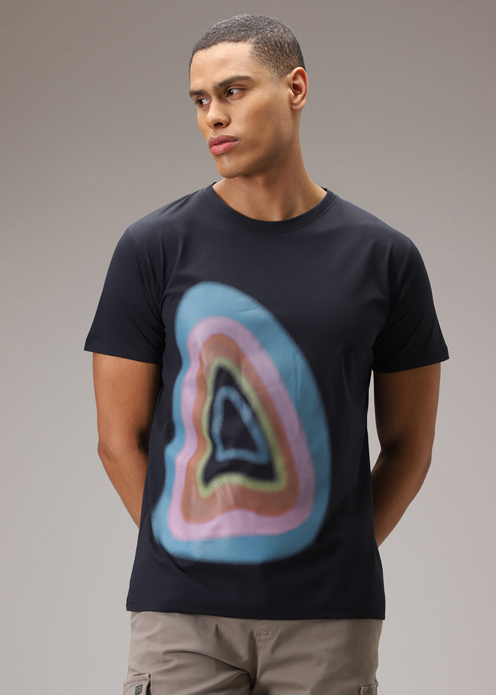 TiffanyBluePrintedOversizedT-Shirt_1.jpg Tiffany Blue Printed Cotton T Shirt - Image 1