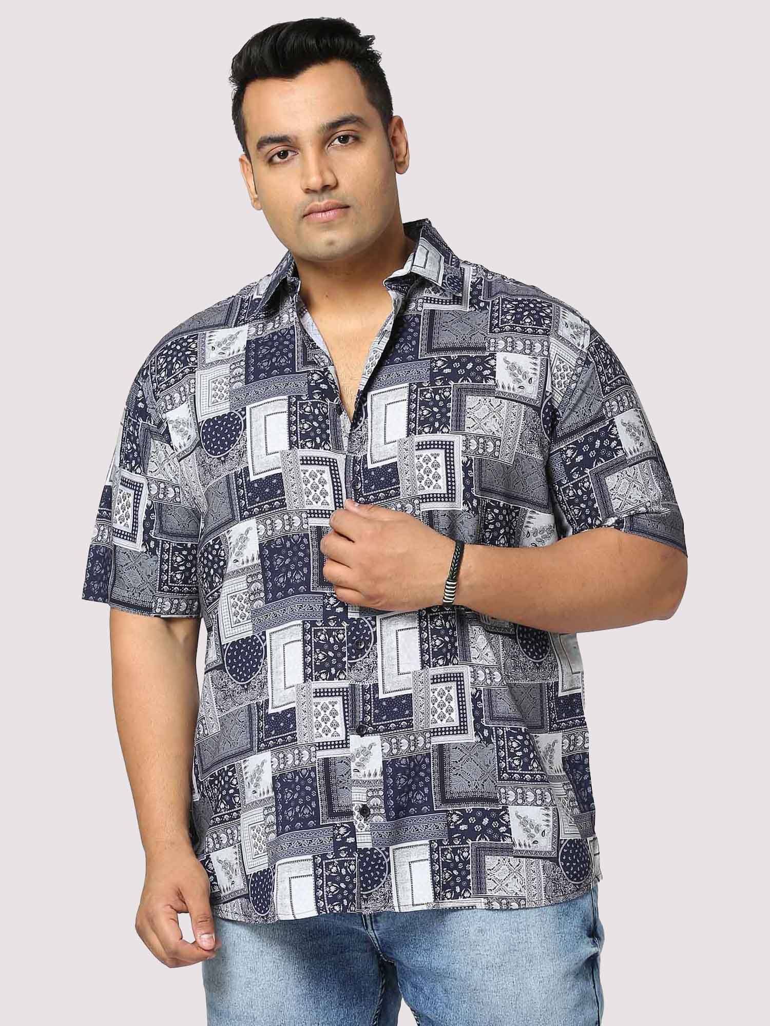 battleship-digital-printed-half-shirt-men-s-plus-size-guniaa-fashions-1.jpg Battleship Graphic Digital Print Men Plus Size Half Sleeve Shirt - Image 1