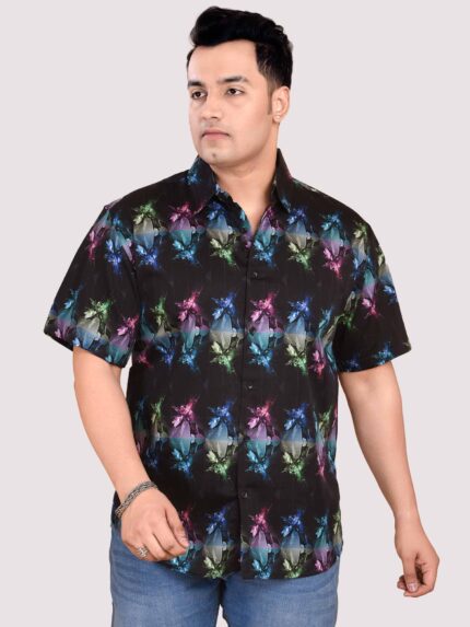 Chevron Stripe Digital Printed Men Plus Size Shirt